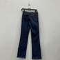 Womens Blue Denim Dark Wash Pockets Stretch Flared Leg Jeans Size 28 image number 2