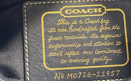 Coach Monogram Signature Legacy Shoulder Bag Grey Black image number 4