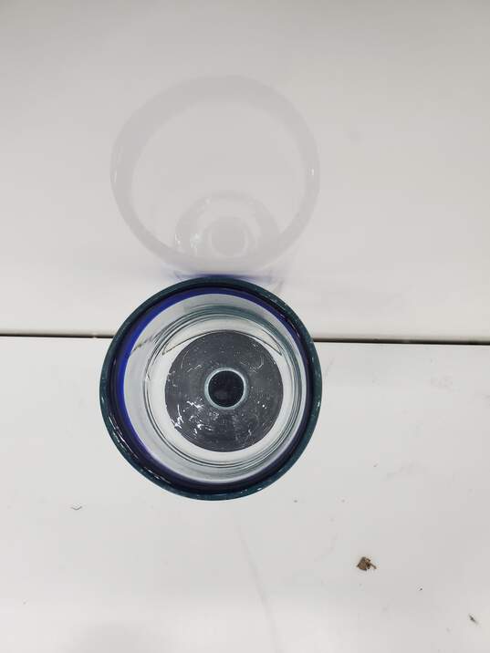 Cobalt Blue Rim Small Wine Glass image number 2