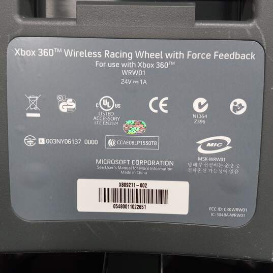 Xbox 360 Wireless Racing Driving Steering Wheel With Foot Pedals & Clamp Mount image number 4