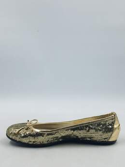 Authentic Jimmy Choo Gold Sequin Flats W 5 alternative image