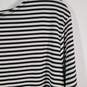 Womens Striped Round Neck 3/4 Sleeve Pullover Blouse Top Size 3 image number 3