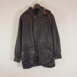 Wilson's Leather Adventure Bound Men Black Leather Jacket + Hood M