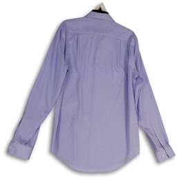 Mens Blue Check Infinite Non-Iron Slim Fit Stretch Dress Shirt Sz 16 36/37 alternative image