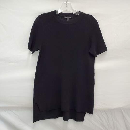 Eileen Fisher WM's Organic Linen Knit Black Blouse Size PS/PP image number 1
