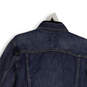 Womens Blue Denim Spread Collar Long Sleeve Button Front Jacket Size XLT image number 4
