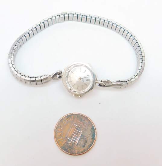 Ladies Vintage Universal Geneve 14K White Gold Case 17 Jewels Swiss Wrist Watch 12.6g image number 5