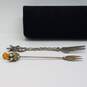 J.C & S Sterling Glass Thistle & Windmill Hors D'oeuvre Fork Bundle 2pcs 22.1g image number 3