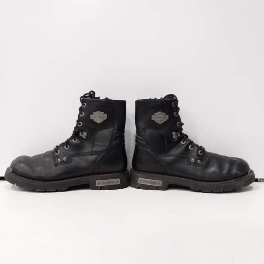 Men's Black Leather Boots Size 10M image number 4