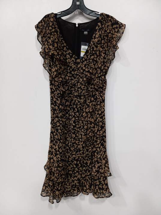 Tommy Hilfiger Black Floral Midi Sleeveless Dress Size 14 - NWT image number 1