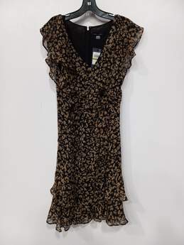 Tommy Hilfiger Black Floral Midi Sleeveless Dress Size 14 - NWT
