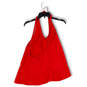 NWT Womens Red Halter Neck Keyhole Back Spaghetti Strap Mini Dress Size XS image number 2