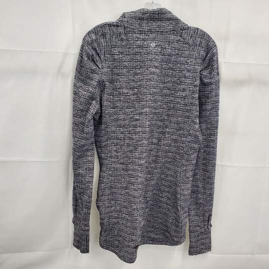 Lululemon Athletica Heather Gray 1/4 Zip Pullover Size 12 image number 2