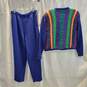 Unbranded Vintage Colorful Knit Cardigan Sweater/Pant Set No Size image number 2