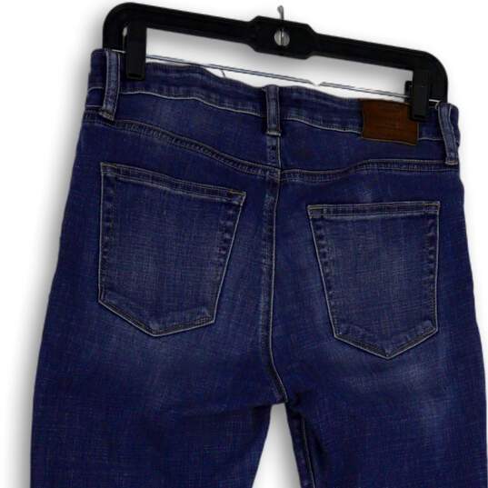 Womens Blue Medium Wash Stretch Pockets Denim Skinny Leg Jeans Size 6/28 image number 4