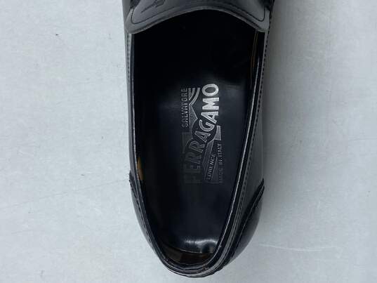 Authentic Salvatore Ferragamo Black Loafer Dress Shoe M 9 image number 6