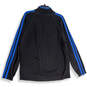 Mens Black 1/4 Zip Long Sleeve Mock Neck Pullover Sweater Size Large image number 2