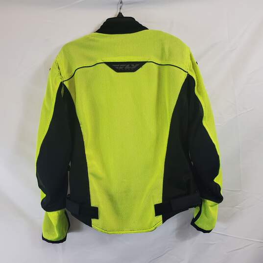 Fly Men Neon Green/ Black Moto Jacket M image number 2