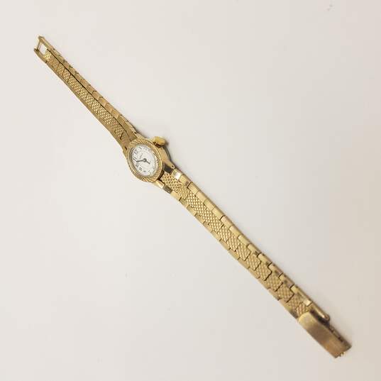 Chaika 1301.SU Russian 17 Jewels Gold Tone Vintage Manual Wind Watch image number 6