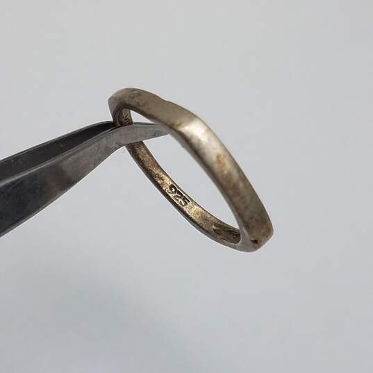 Sterling Silver Earring Sz 3, 5 1/2, 8, 8 1/2 Ring Bundle 7pcs 15.3g image number 10