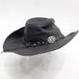 Stetson Rodeo Dr Collection Mens Black Leather Western Cowboy Hat Size Medium image number 2