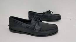 Sperry Black Leather Top-Siders Shoes Size 11