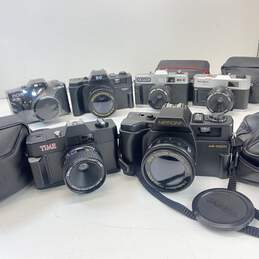Assorted Lot of 6 35mm Fixed Focus Point and Shoot Cameras