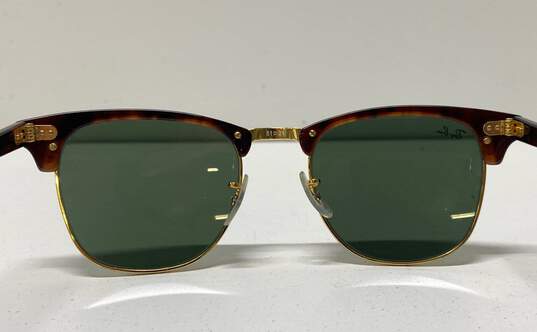 Ray-Ban Clubmaster Classic Sunglasses Polished Tortoise On Gold One Size image number 6