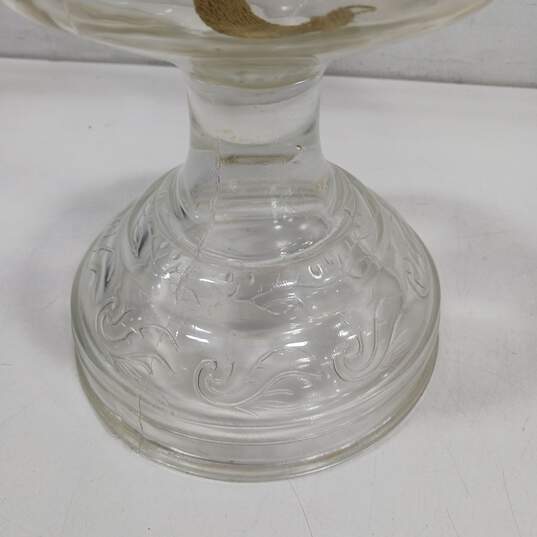 Vintage Hurricane Oil Lamp Clear Glass 18" image number 4
