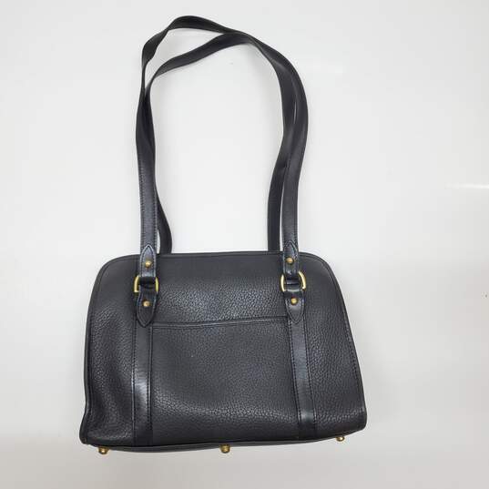 Dooney & Bourke Black Pebbled Leather Satchel Shoulder Bag 12x9.5x4" image number 3