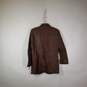 Mens Leather Long Sleeve Notch Lapel Button-Front Suit Jacket Size 38 image number 2