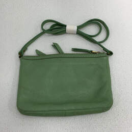 Womens Green Leather Inner Pocket Fashionable Zipper Crossbody Bag alternative image