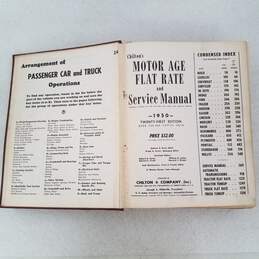 1950 Chiltons Motor Age Flat Rate and Service Manual Book alternative image