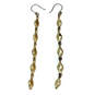 Designer Lucky Brand Two-Tone Blue Stone Long Fashionable Dangle Earrings image number 4