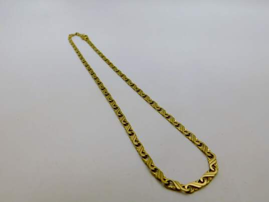 18K Yellow Gold Infinity Link Necklace 28.1g image number 2