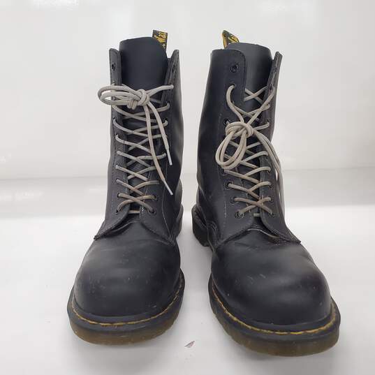 Dr. Martens 1919 Black Leather 10 Eye Steel Toe Work Boot Men's Size 14 image number 3