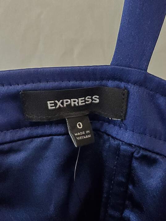 Express Blue Satin Mini Dress Size 0 image number 3