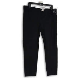 NWT Womens Black The Audrey Stretch Flat Front Slim Leg Ankle Pants Size 14