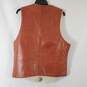 L.L Bean Men's Brown Leather Vest SZ M/L image number 9