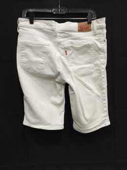 White Jean Shorts Size 31 alternative image