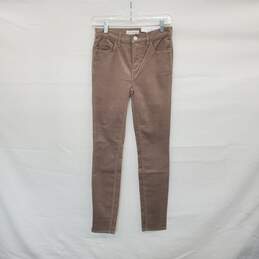 Ann Taylor Taupe Cotton Blend Corduroy High Waist Skinny Pant WM Size 00 24 NWT alternative image