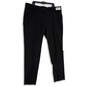 NWT Mens Black Wool Flat Front Straight Leg Dress Pants Size 46 image number 4