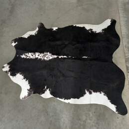62"x55" Faux Cow Fur Area Rug