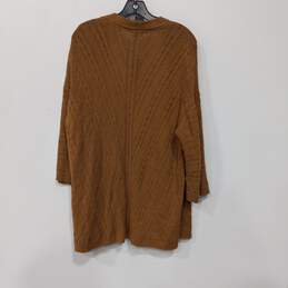 J. Jill women's Butterscotch Brown Open Front Cardigan Size L with Tag alternative image
