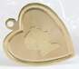 Vintage 14k Yellow Gold Etched Silhouette Heart Pendant 1g image number 1