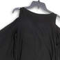 NWT Womens Black Cold Shoulder V-Neck Short Sleeve Shift Dress Size Medium image number 4