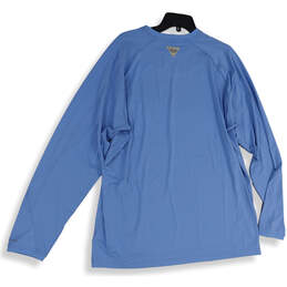 Mens Blue Long Sleeve Crew Neck Regular Fit Pullover T-Shirt Size XL alternative image