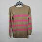 GAP Brown Pink Striped V Neck Sweater image number 2