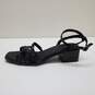 FRYE Women's Cindy Buckle Sandal Heeled Black Leather Strap Sandals Sz 38 image number 2
