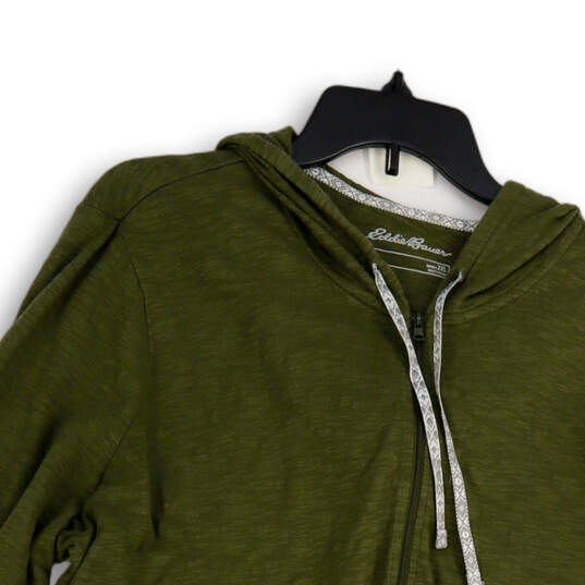 Womens Green Stretch Long Sleeve Pockets Classic Full-Zip Hoodie Size 2XL image number 4